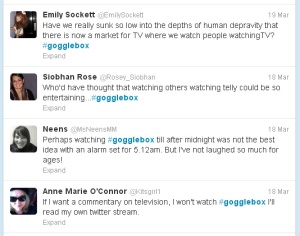 Reaction to 'Gogglebox' on twitter has been varied.