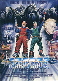 Theatrical poster for 'Super Mario Bros', Rocky Marton & Annabel Jankel, 1993.